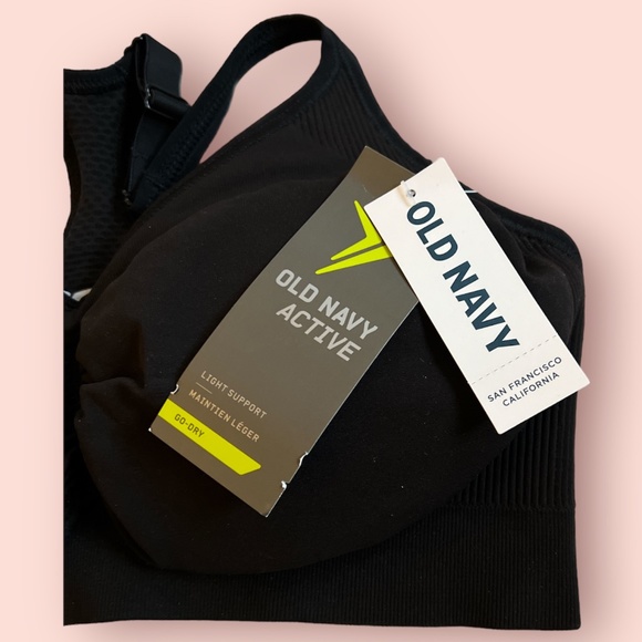 NWT Old Navy Active Light Support Sport Bras (L), Black - Picture 4 of 8